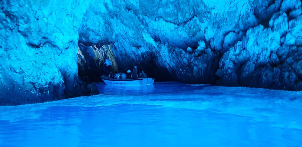 inside blue caves